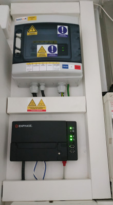 La partie raccordement avec le coffret et la passerelle