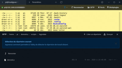 sftp et changement de schéma de couleur