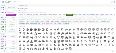 Autre exemple pour un type d'icônes