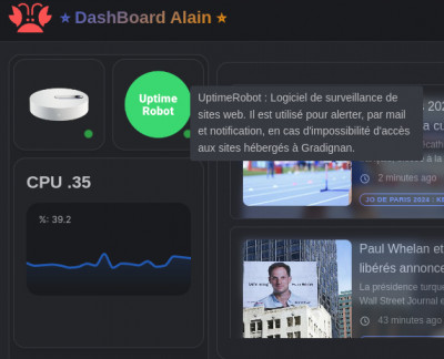 Au survol avec la souris, affichage du texte que l'on a prévu