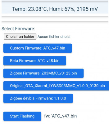 Choix du firmware de transition (ATC_v47.bin)