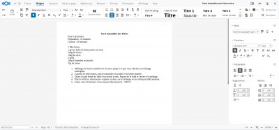 Fichier de type Word ou Libre-Office Writer dans Nexcloud