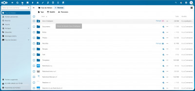 Gestion des fichiers dans Nextcloud