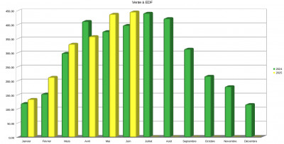 Comparaison 2024-2025 pour la Vente