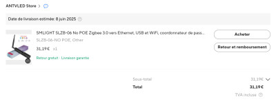 Tarif TTC port compris